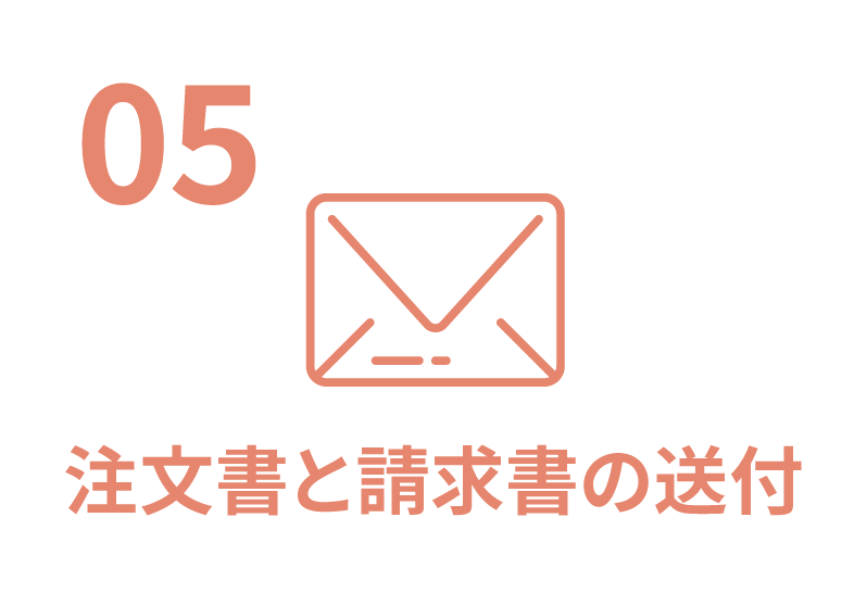 5. 注文書と請求書の送付 (弊社)